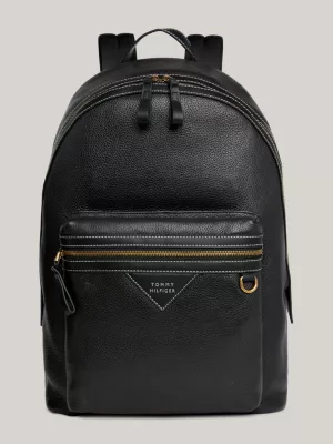 Mochila de couro premium com textura granulada