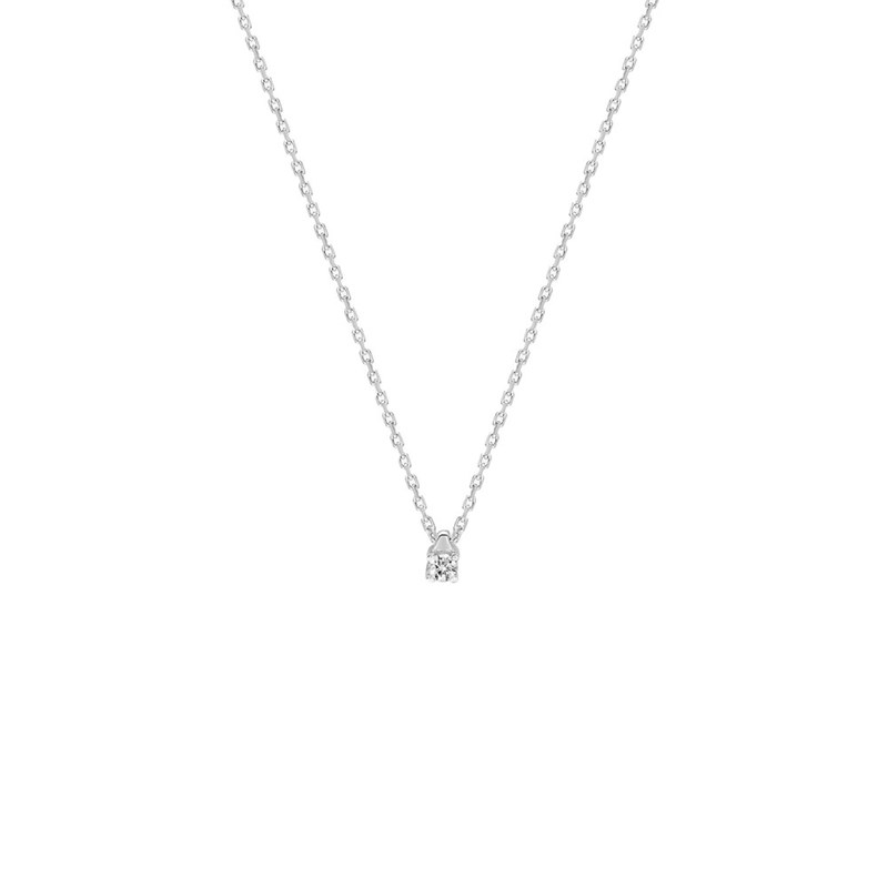Collier Femme - Or 18 Carats - Diamant 0,04 Carats - Longueur : 42 cm
