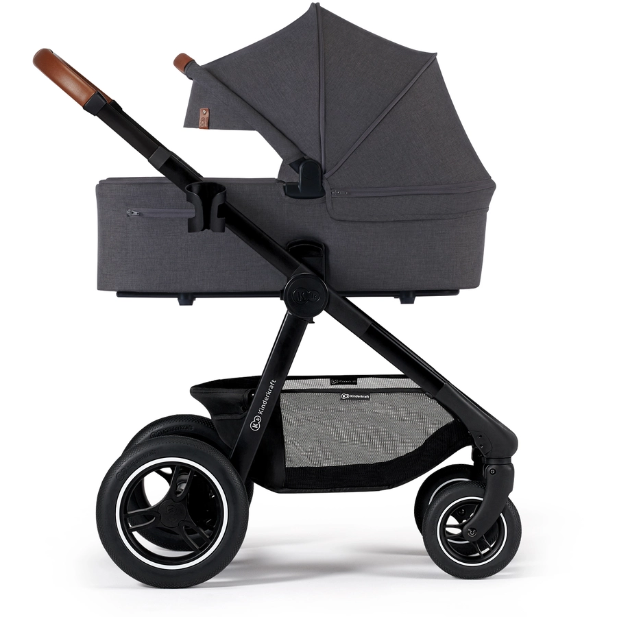 Kinderkraft Kombikinderwagen EVERYDAY 2 in 1 dark grey black frame