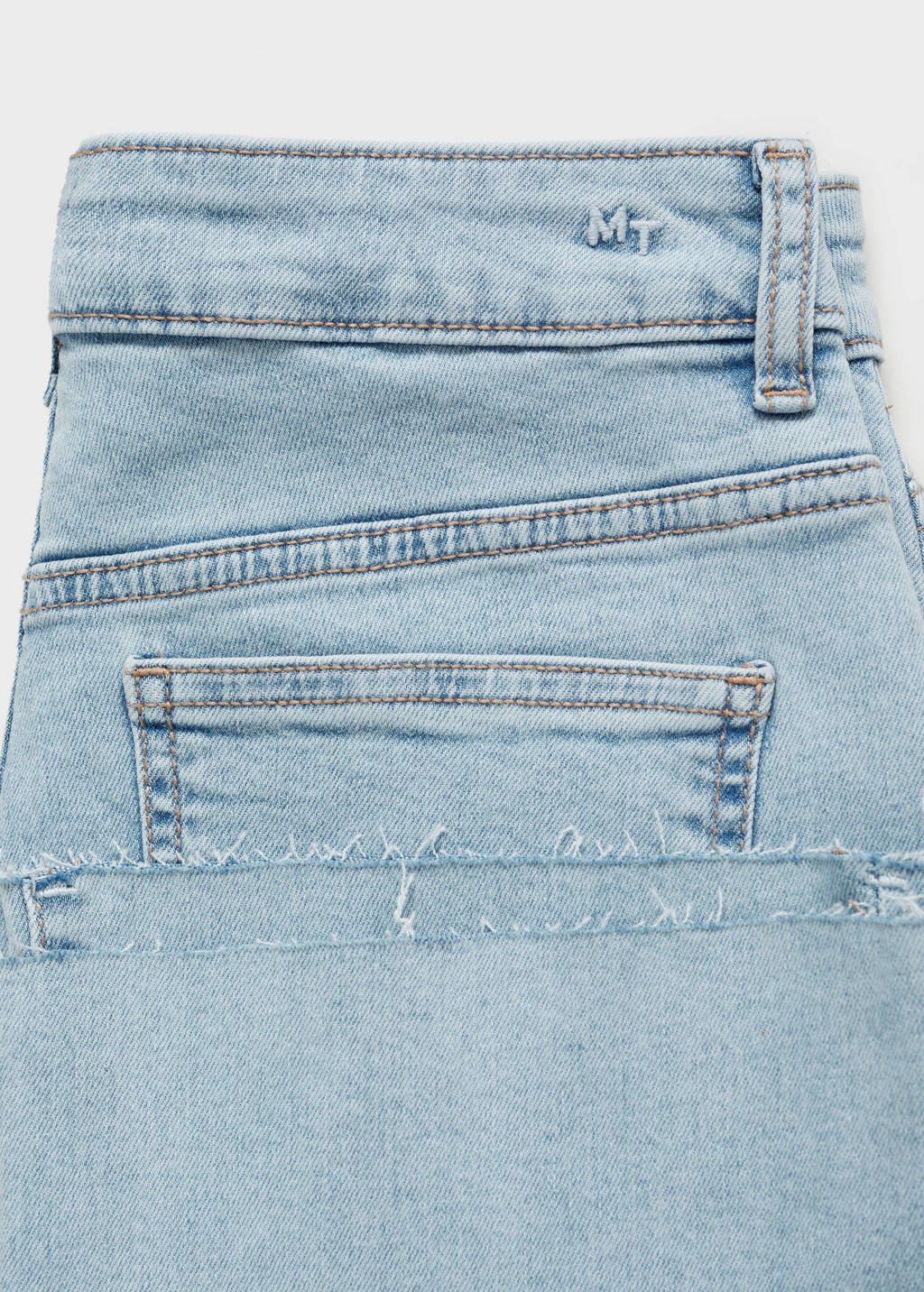 MANGO TEEN straight regular waist light blue denim