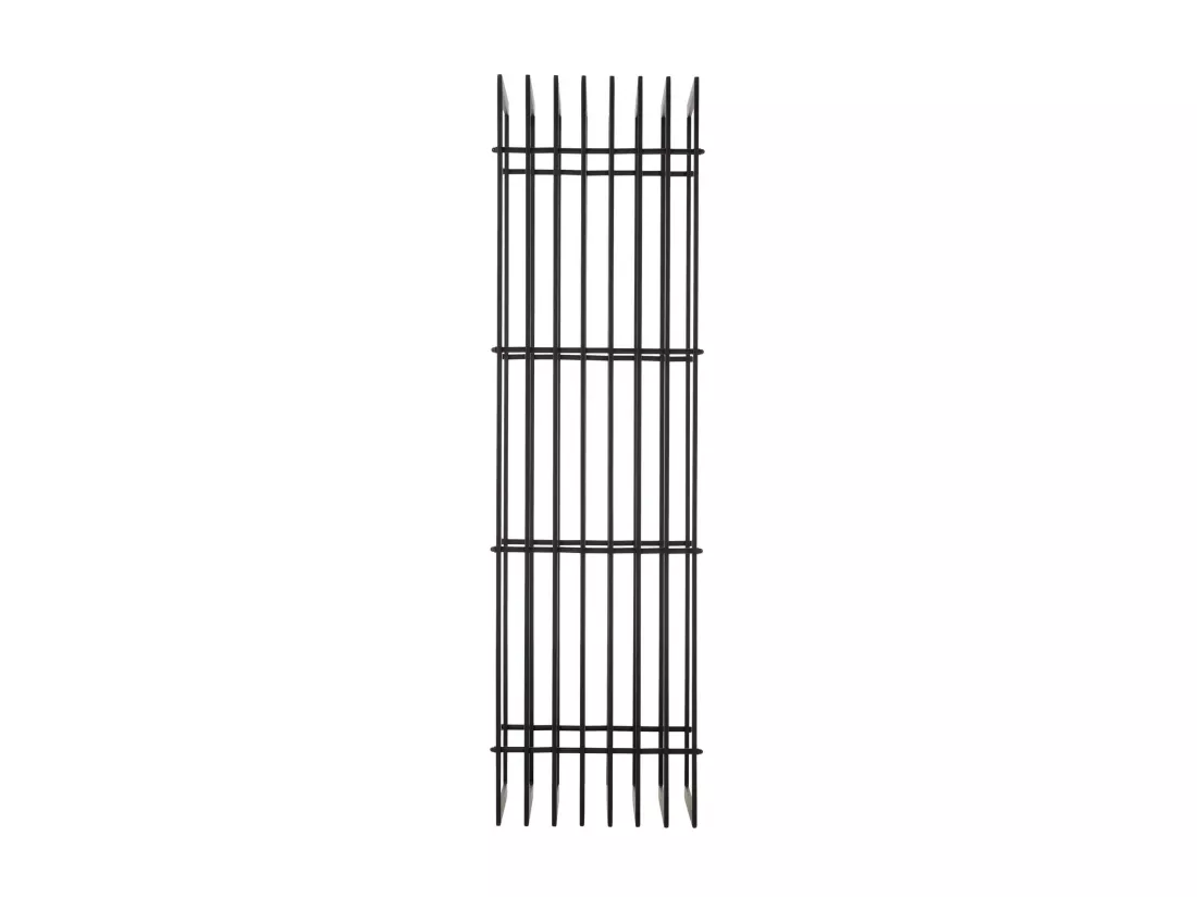 Etagère bois de cheminée - Métal - 50 x 40 x 150cm - Noir-mat - Irving