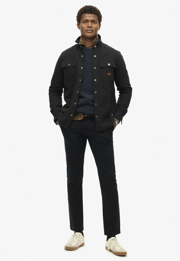 Superdry CANVAS WORKWEAR OVERSHIRT Black