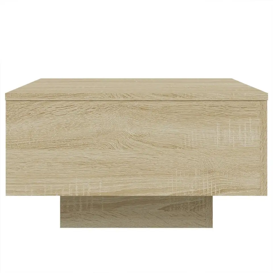 vidaXL - Vierkante salontafel - Sonoma eiken - Bewerkt hout - 55x55x31 cm