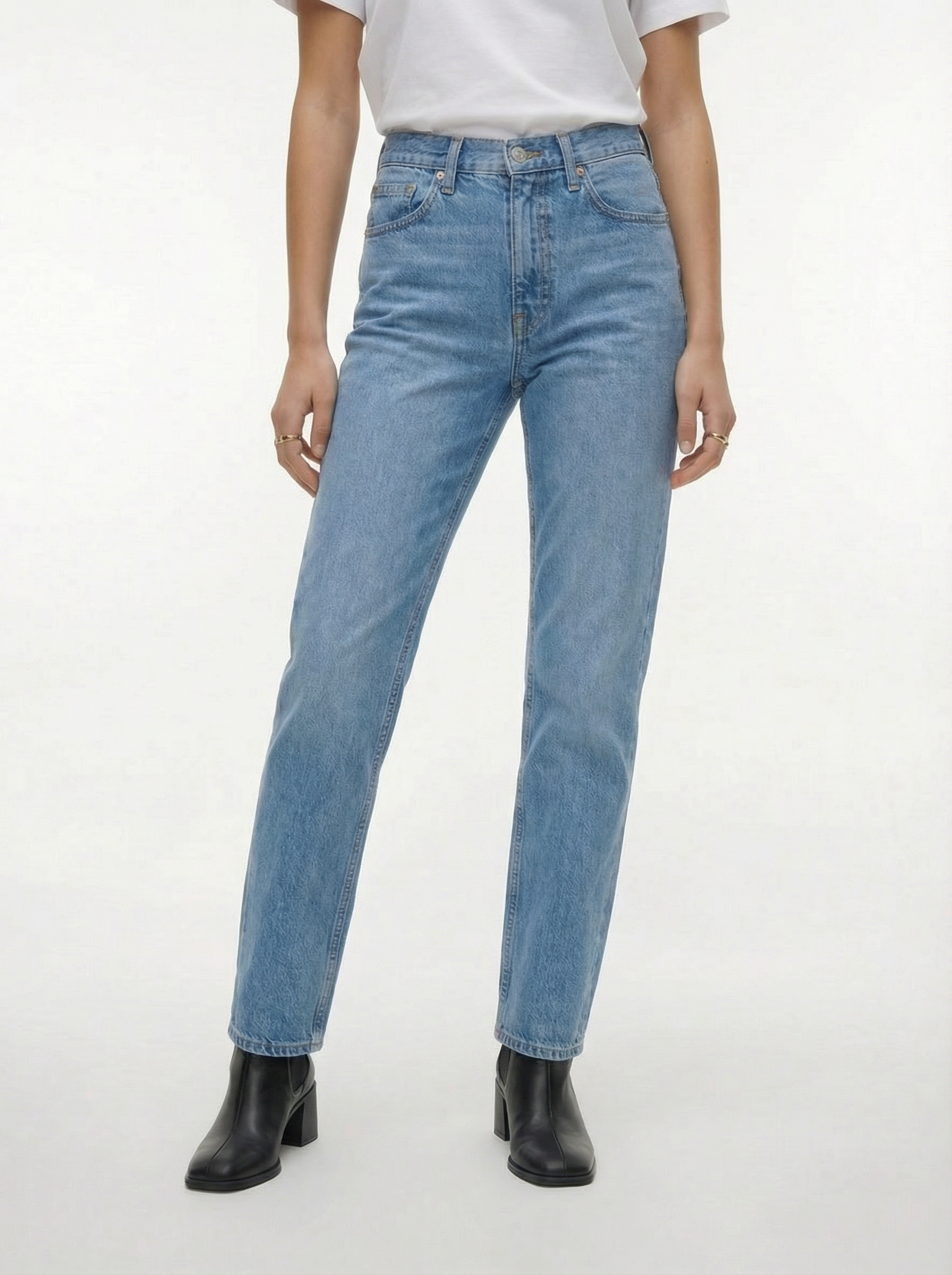 TSRUNWAY Mid rise Straight fit Jeans