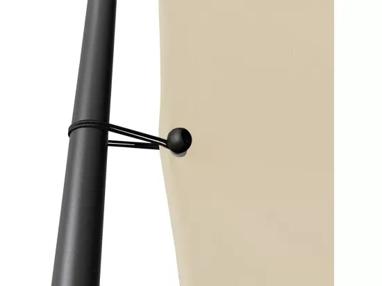 Belvédère beige 3x3 m 180 g/m² tissu et acier
