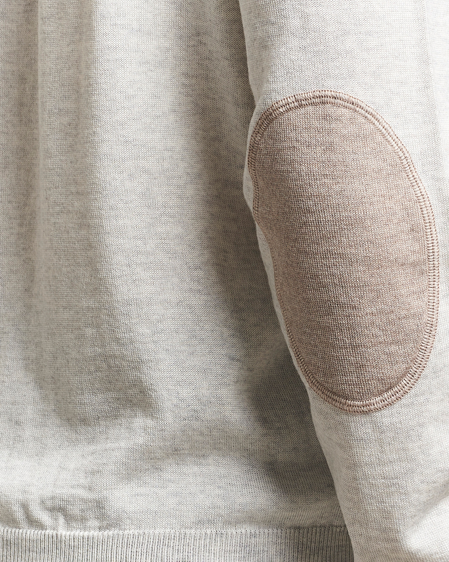 Stenströms Merino Patch Crew Neck Grey