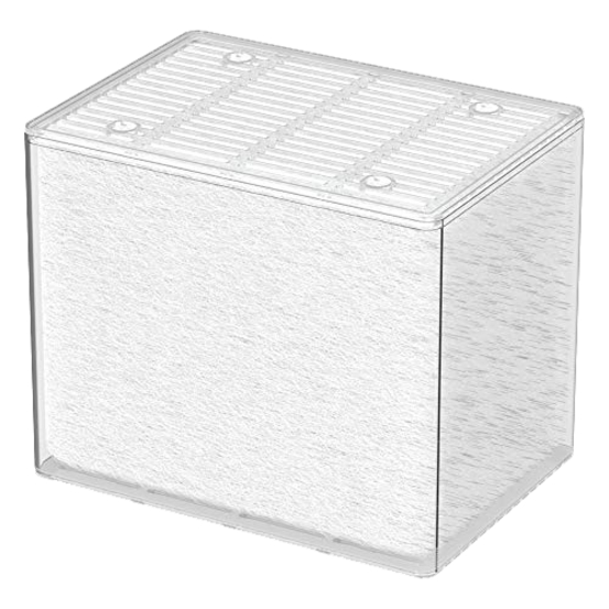 Easybox fibre s : plastique ouate blanc l. 7 x l. 4 x h. 10 cm