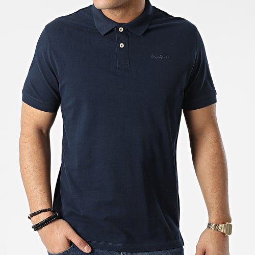 Polo Manches Courtes Vincent Bleu Marine