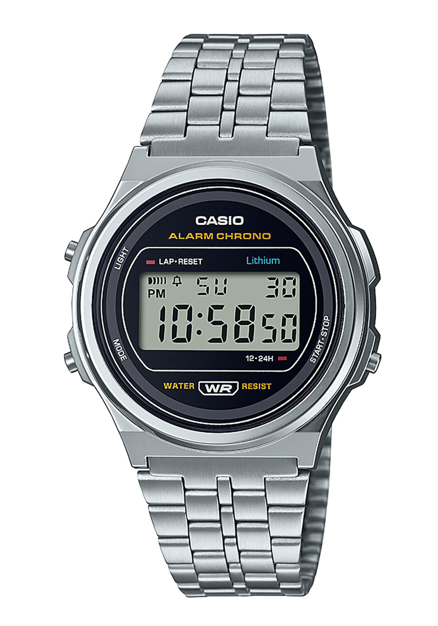 Casio Digitaluhr Vintage Silber A171WE-1AEF