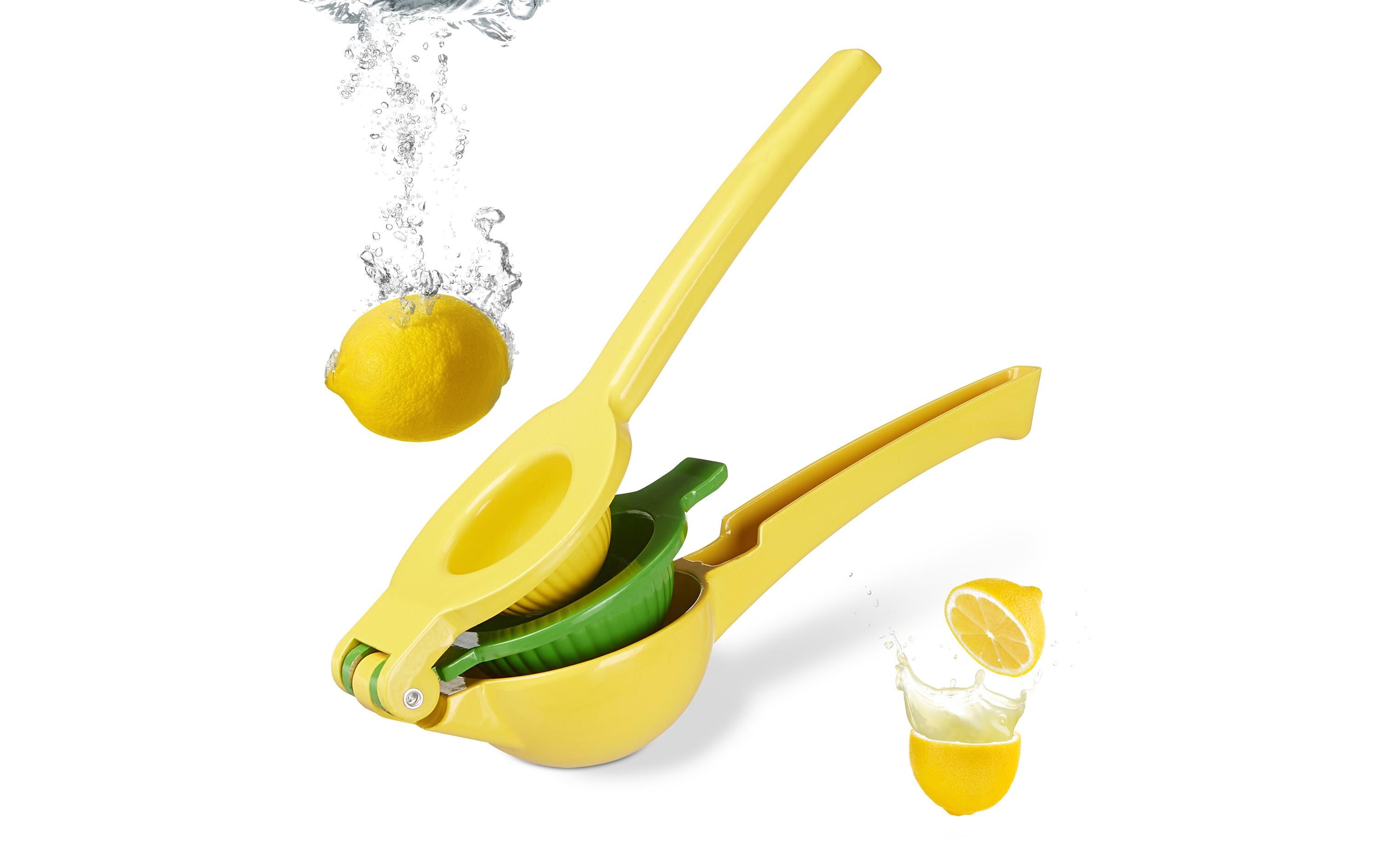 Zitruspresse manuell 2 in 1 GelbZitronenpresse und Limettenpresse in Einem