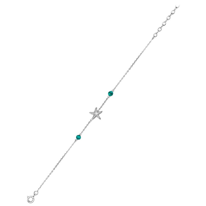Bracelet Femme - turquoise - Argent 925 - Longueur : 18 cm