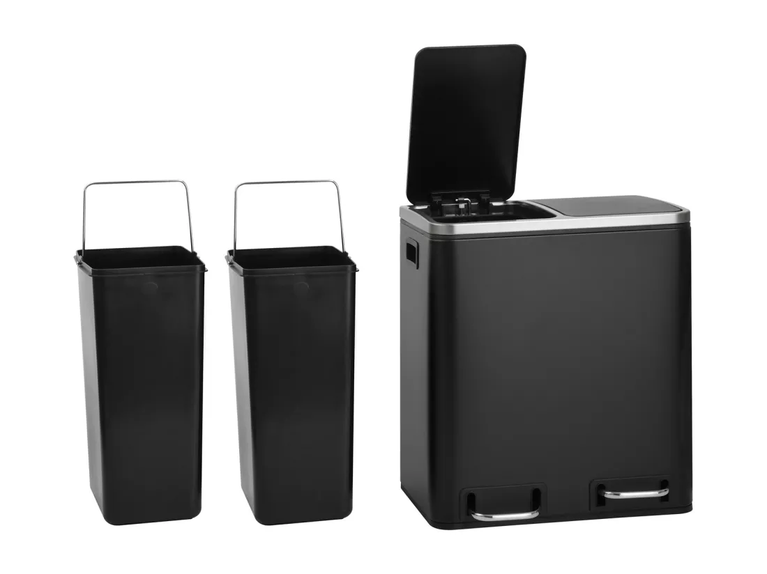 Poubelle de tri 30L en inox
