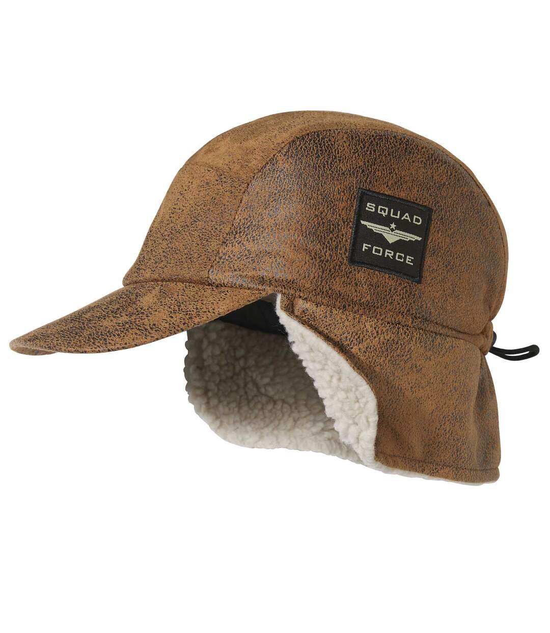 Casquette Cache-Oreilles Suédine et Sherpa