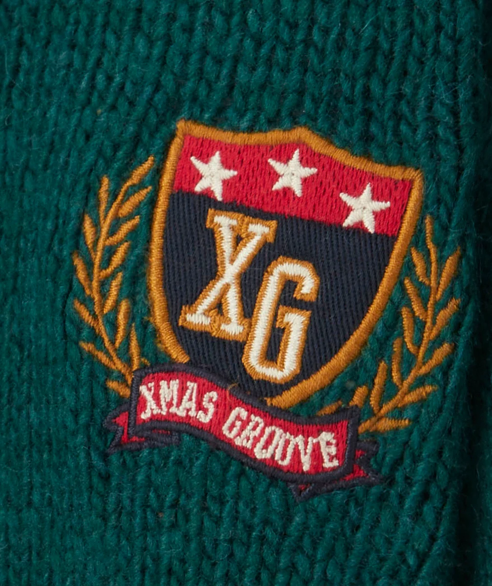 CARDIGAN GARÇON EN TRICOT MANCHES LONGUES AVEC PATCH BRODÉ XMAS GROOVE