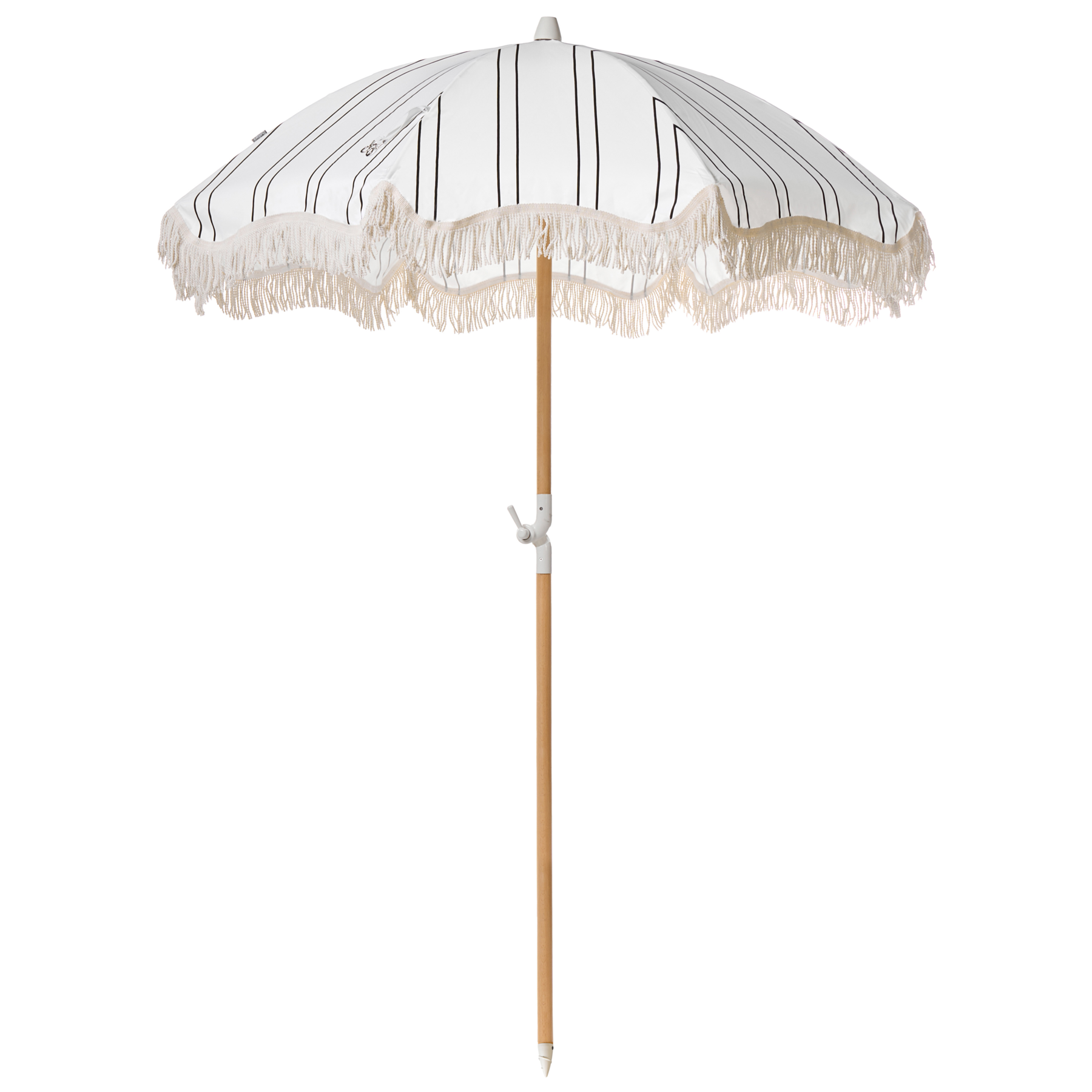 Beliani - MONDELLO - Tuinparasol - Zwart|Wit - Polyester