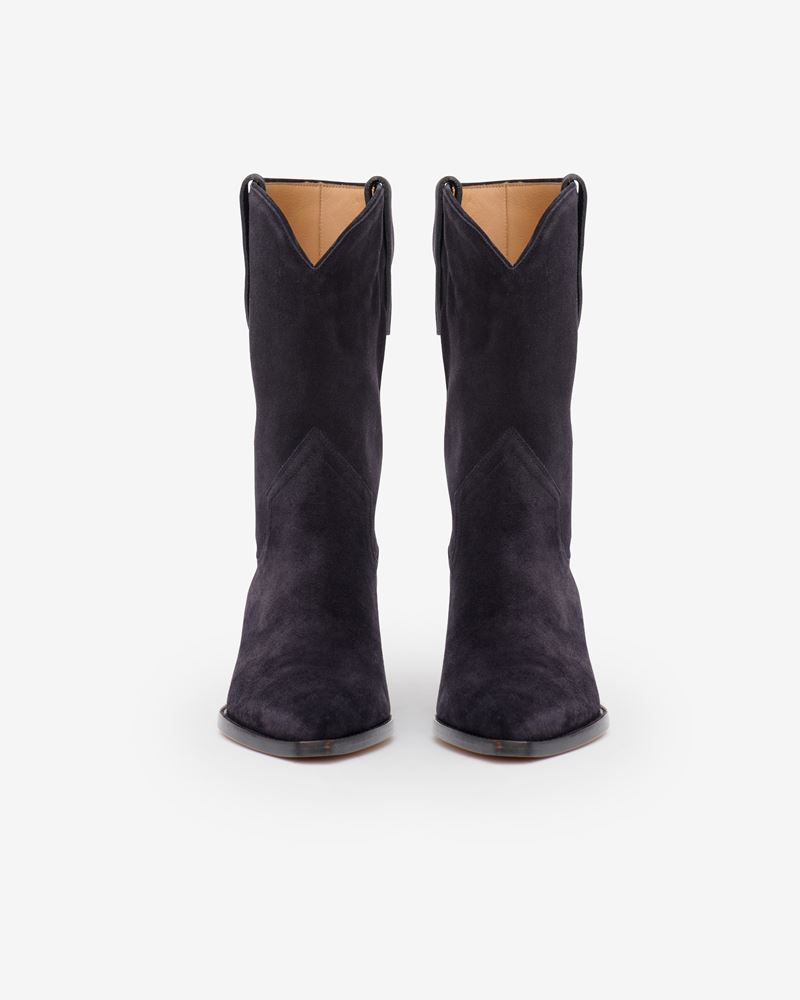 DAHOPE BOTTES SANTIAGS EN CUIR VELOURS