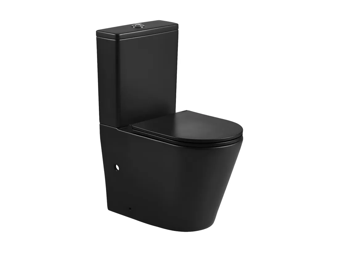 Toilette WC à poser TURIN en céramique noir mat