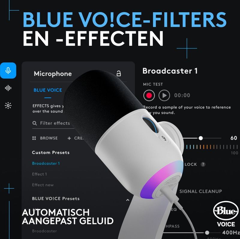 Logitech G Yeti GX - Gaming Microfoon - USB - RGB - Wit