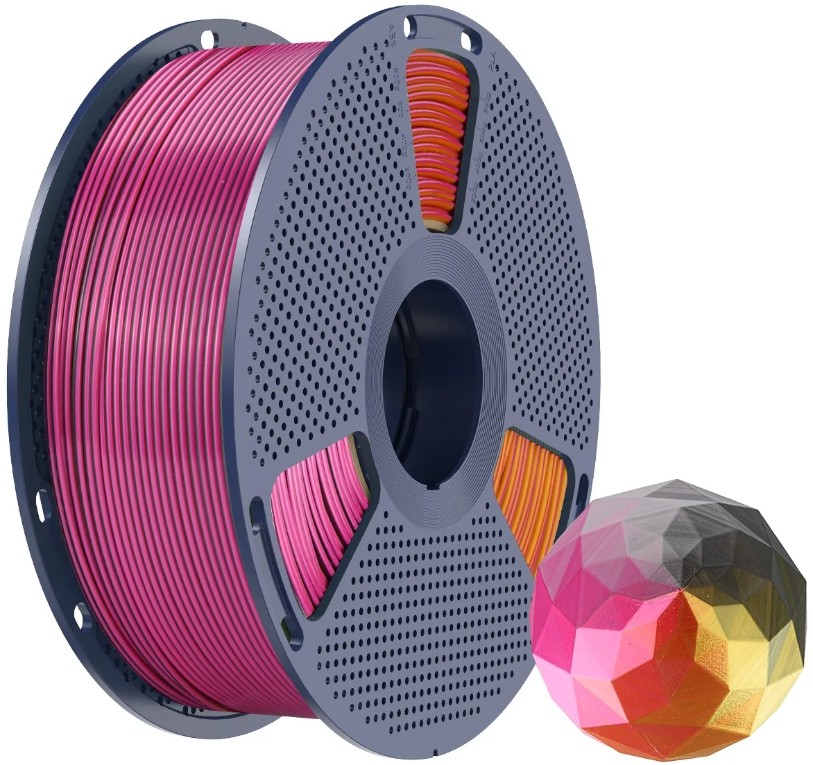SUNLU  Silk PLA+ Forth-Color Black Grey Red Yellow, 1,75 mm / 1000 g    Vierfärbiges PLA Material mit glänzendem Finish