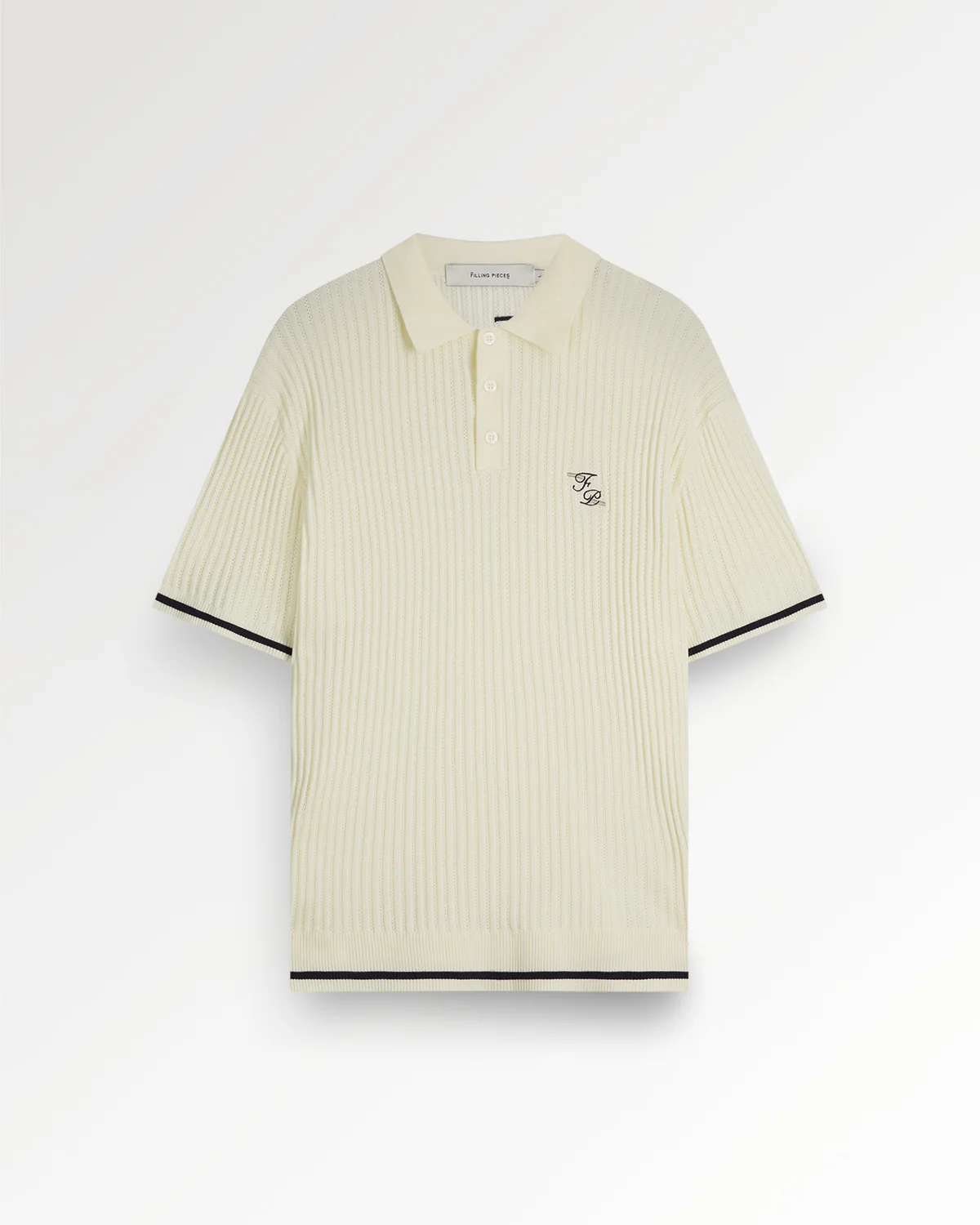 Fine Knit Polo Antique White
