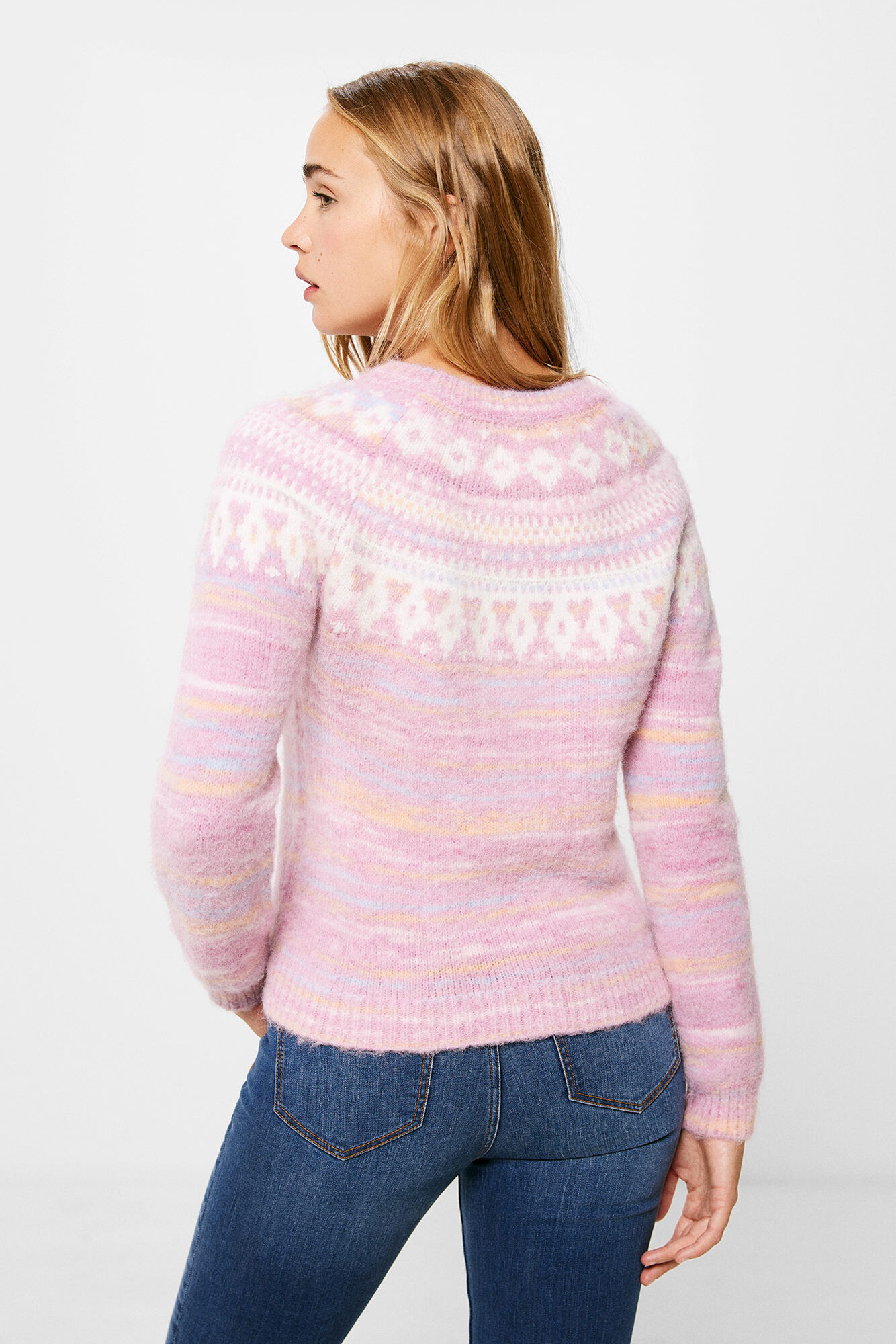 Jersey Jacquard com tingimento espacial