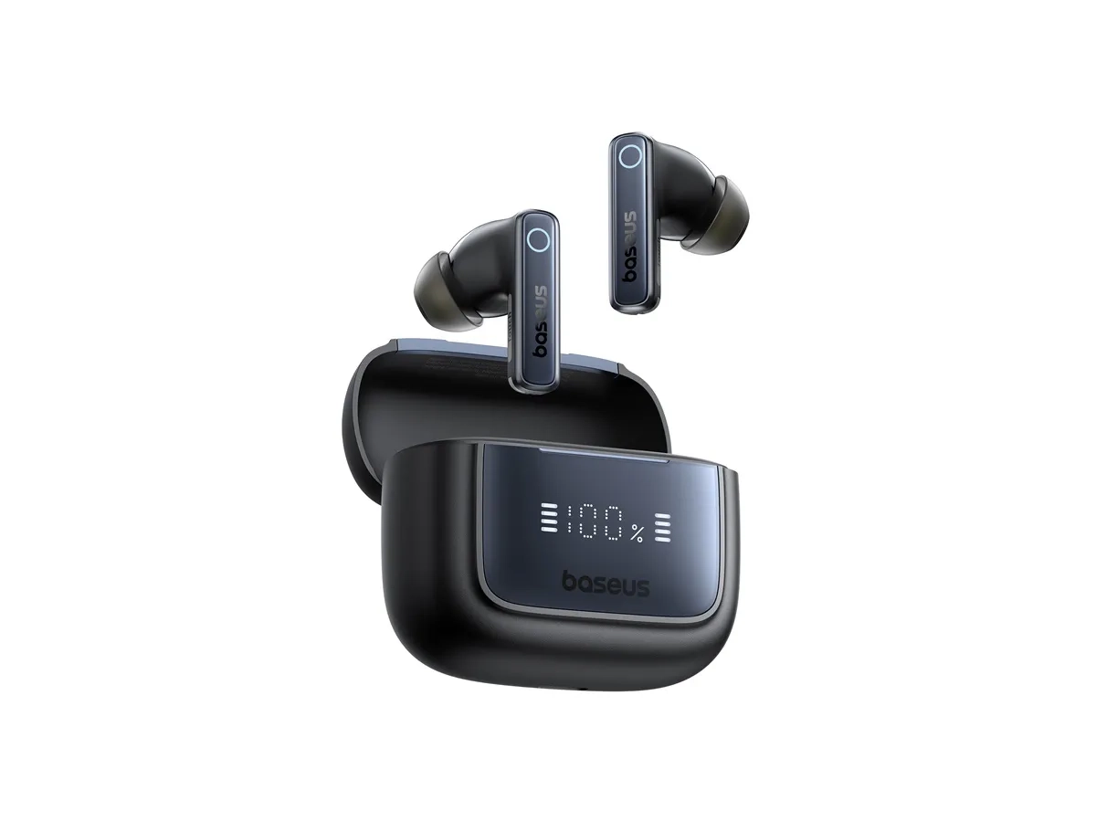 Bowie 35 ENC In-Ear Bluetooth 5.3 Kopfhörer TWS Headset inkl. Ladecase mit eingebautem Display (A00073800123-00) - Cosmic Black
