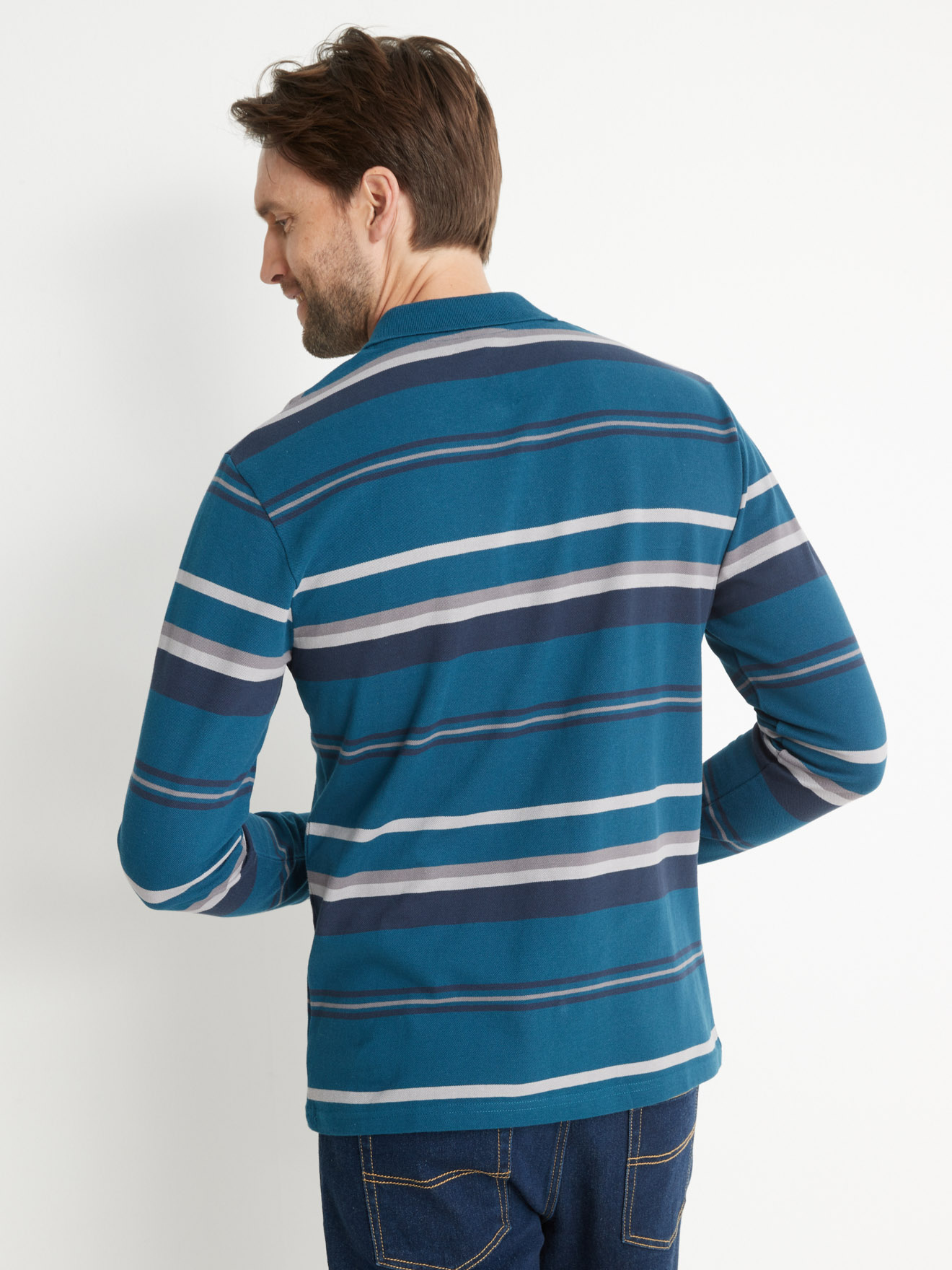 Polo manches longues maille piquée