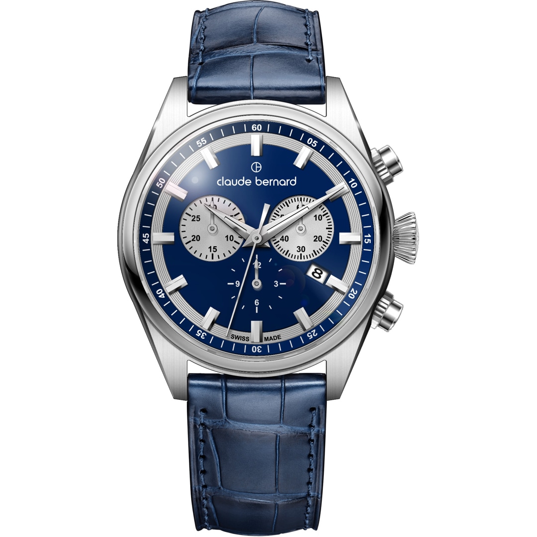 Claude Bernard Proud Heritage Chronograph Blau