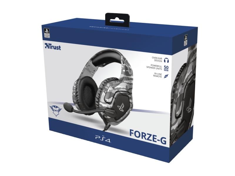 Trust Headset GXT 488 Forze-G PS4/PS5 Grau Gaming-Headset exklusiv für PS4 und PS5 mit einklappbarem Mikrofon und verstellbarem Kopfbügel