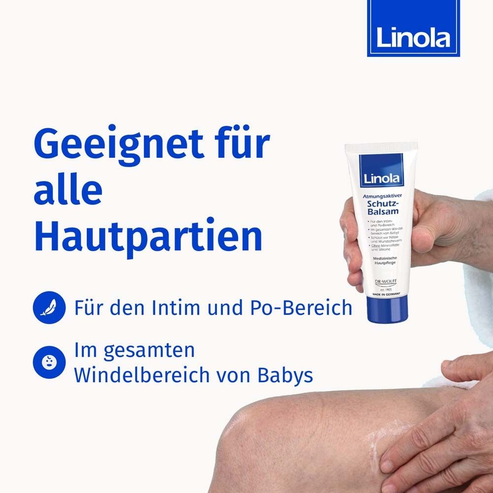 Linola Schutz-Balsam - Wundschutzcreme bei Hautwolf oder gereizter Haut + Linola Gesicht 10ml GRATIS
