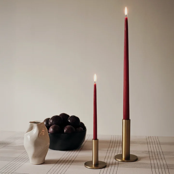 Broste Copenhagen - Maro Kerzenständer, Ø 7 x H 9,5 cm, silber