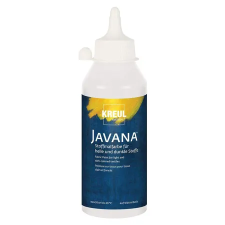 KREUL Javana Stoffmalfarbe für helle und dunkle Stoffe Weiss 250 ml