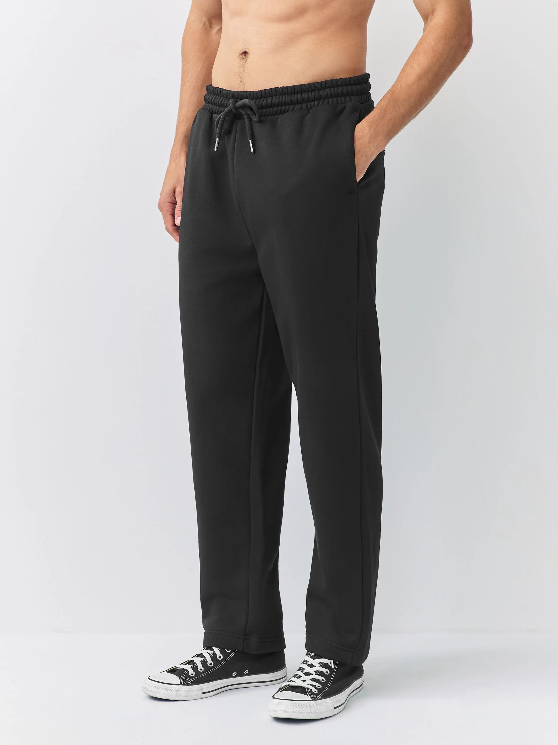 Zwart/leigrijs/kakigroen - Set van 3 jersey joggingbroeken met hoog katoengehalte