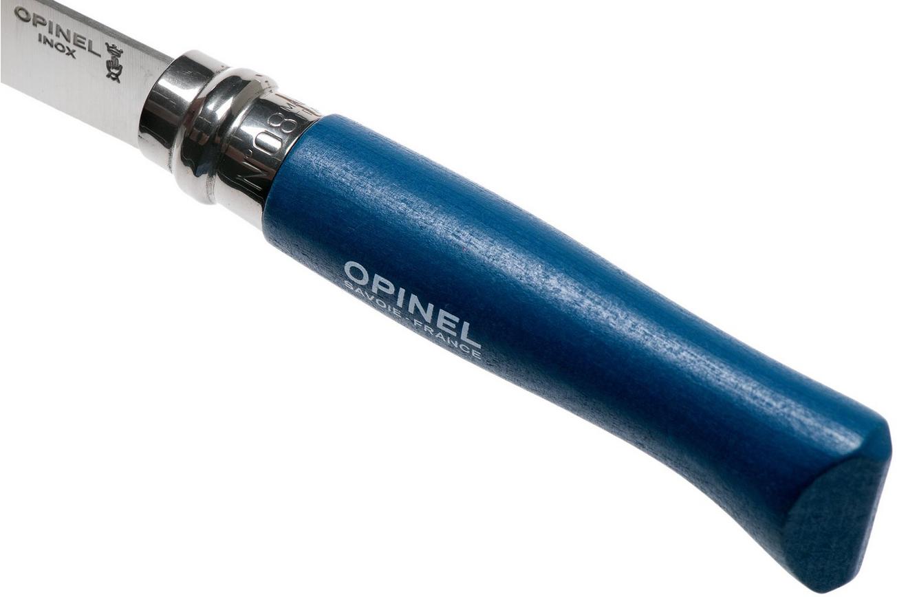 Opinel zakmes No. 08RV Dark Blue, roestvast staal, lemmetlengte 8,5 cm