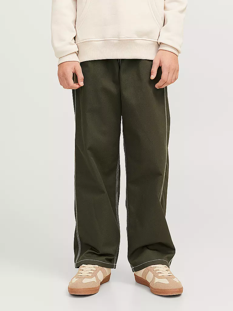JACK & JONES Jungen Hose JPSTALEX JJCONTRAST olive