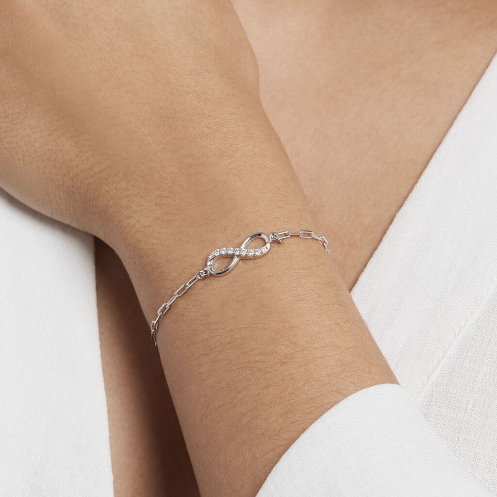Bracelet Bastin Argent Blanc Oxyde De Zirconium