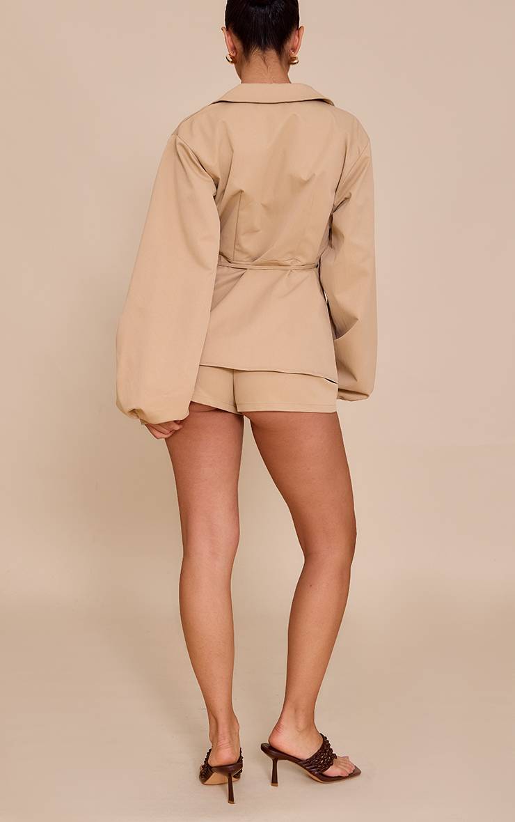 Sable Short Mini Tissé Ajusté