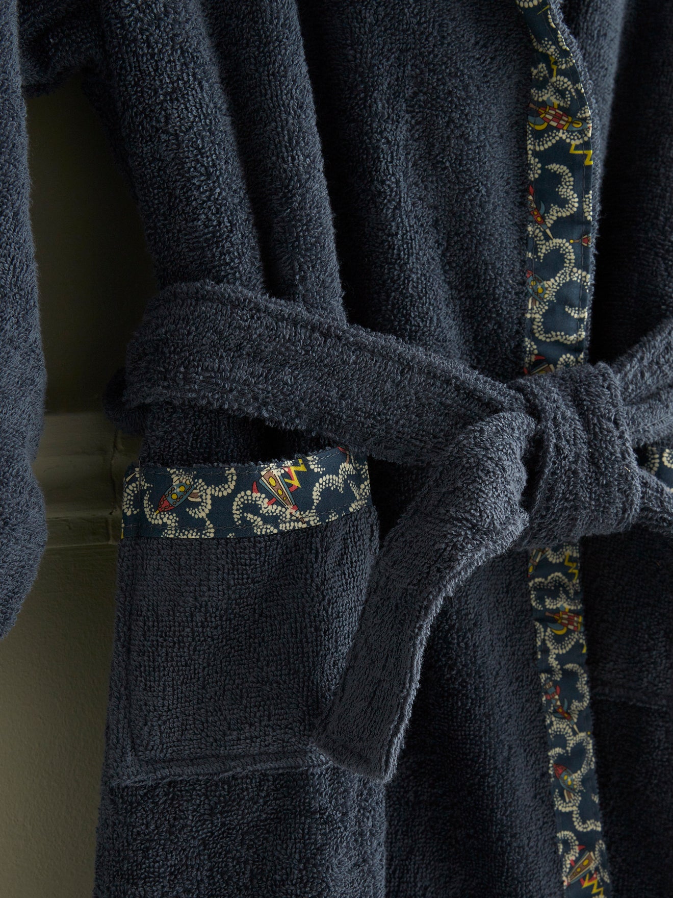 Peignoir enfant éponge et tissu Liberty
