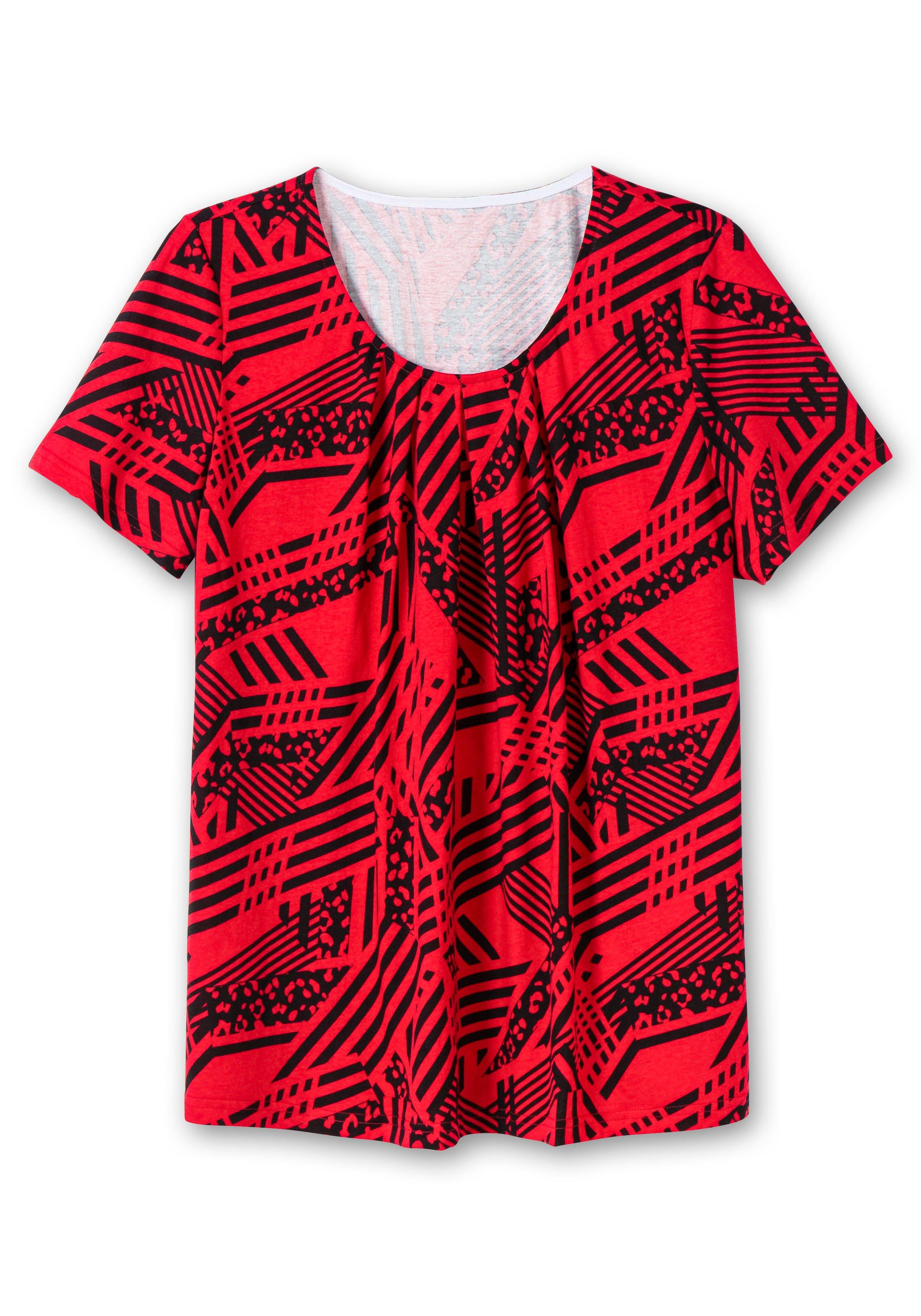 Longshirt in A-Linie, mit grafischem Muster