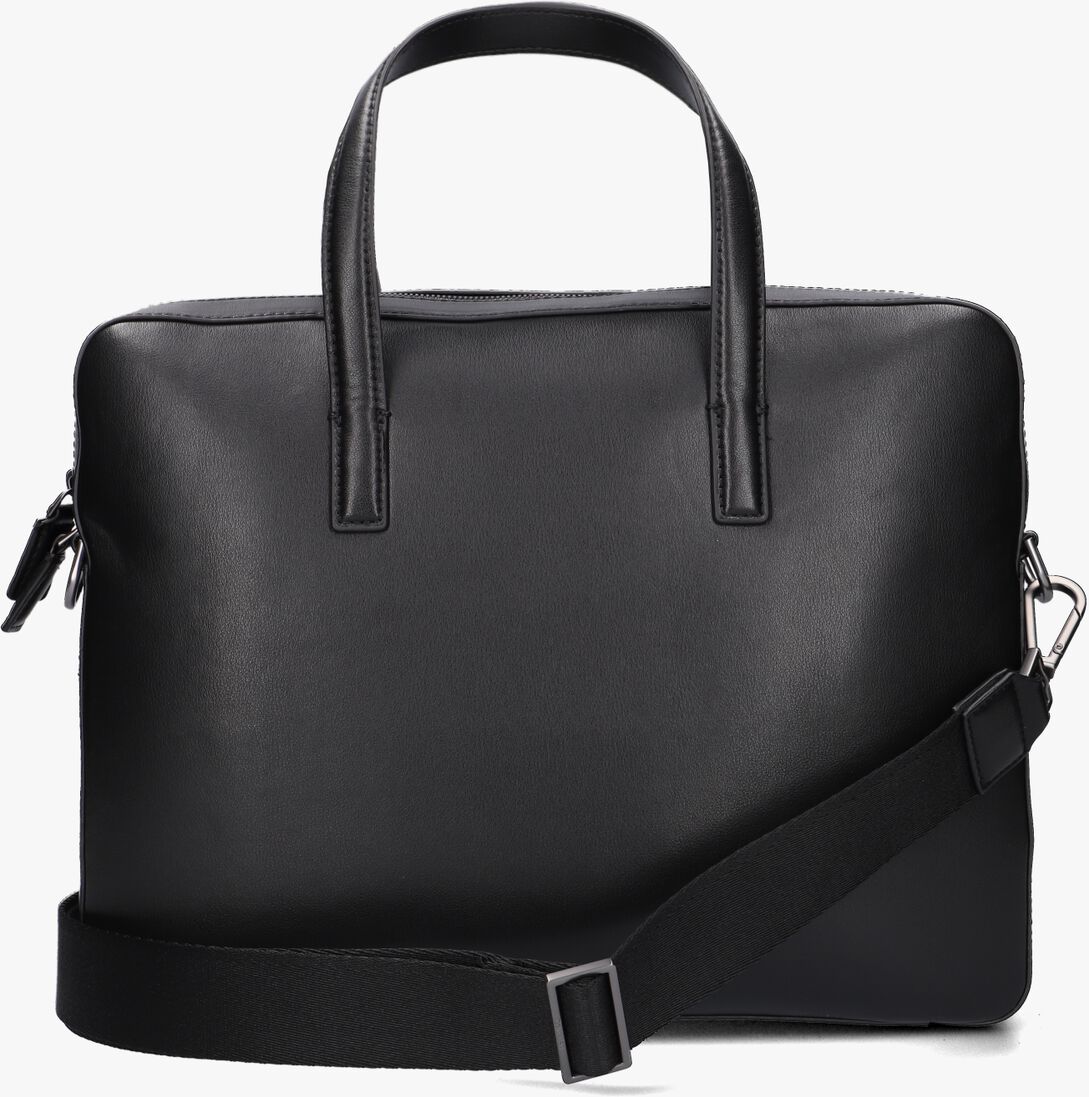 CALVIN KLEIN zwarte calvin klein laptoptas iconic hardware laptop bag