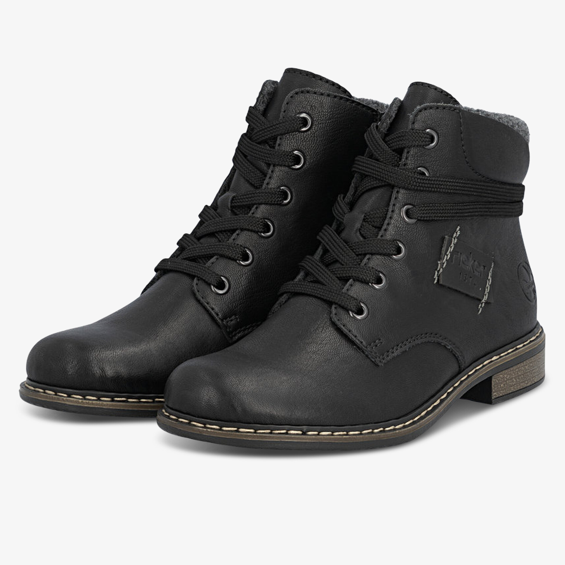 rieker Damen Schnürstiefeletten schwarz