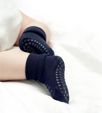 GoBabyGo rutschfeste Socken - Bambus - Navy
