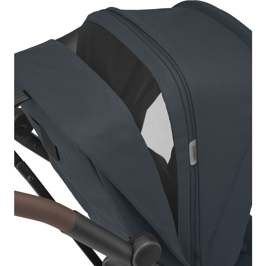 MAXI COSI Kinderwagen Set Leona 2 Essential Graphite & MAXI COSI 2 in 1 Winterfußsack Essential Graphite & MAXI COSI Komfort-Regenverdeck schwarz