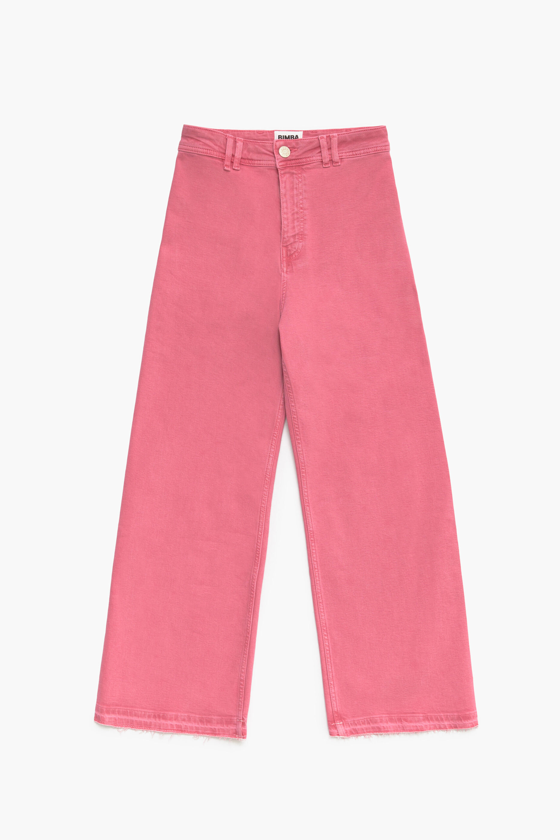 Calça CULOTTE - Calça Jeans de Cintura Alta Cereja