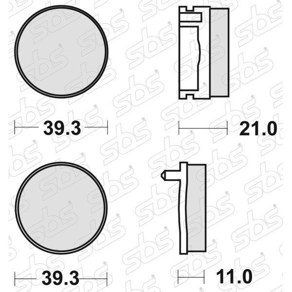 SBS - Plaquettes de frein 525 HF