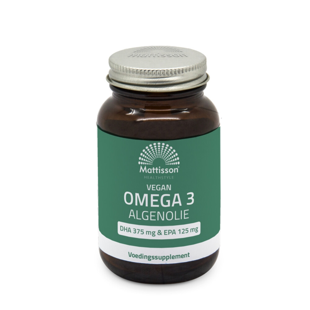 Mattisson HelathStyle Vegan Omega 3 Algenolie 375 DHA 125 EPA60 vegacapsules