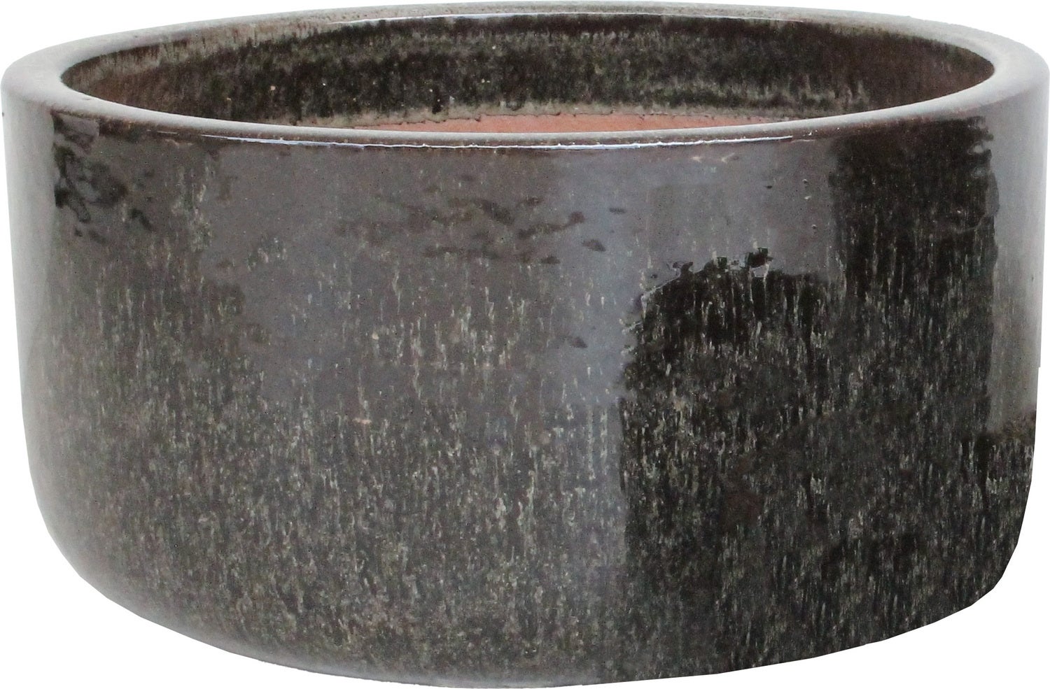 Bloempot Bowl bruin D 38 H 20 cm