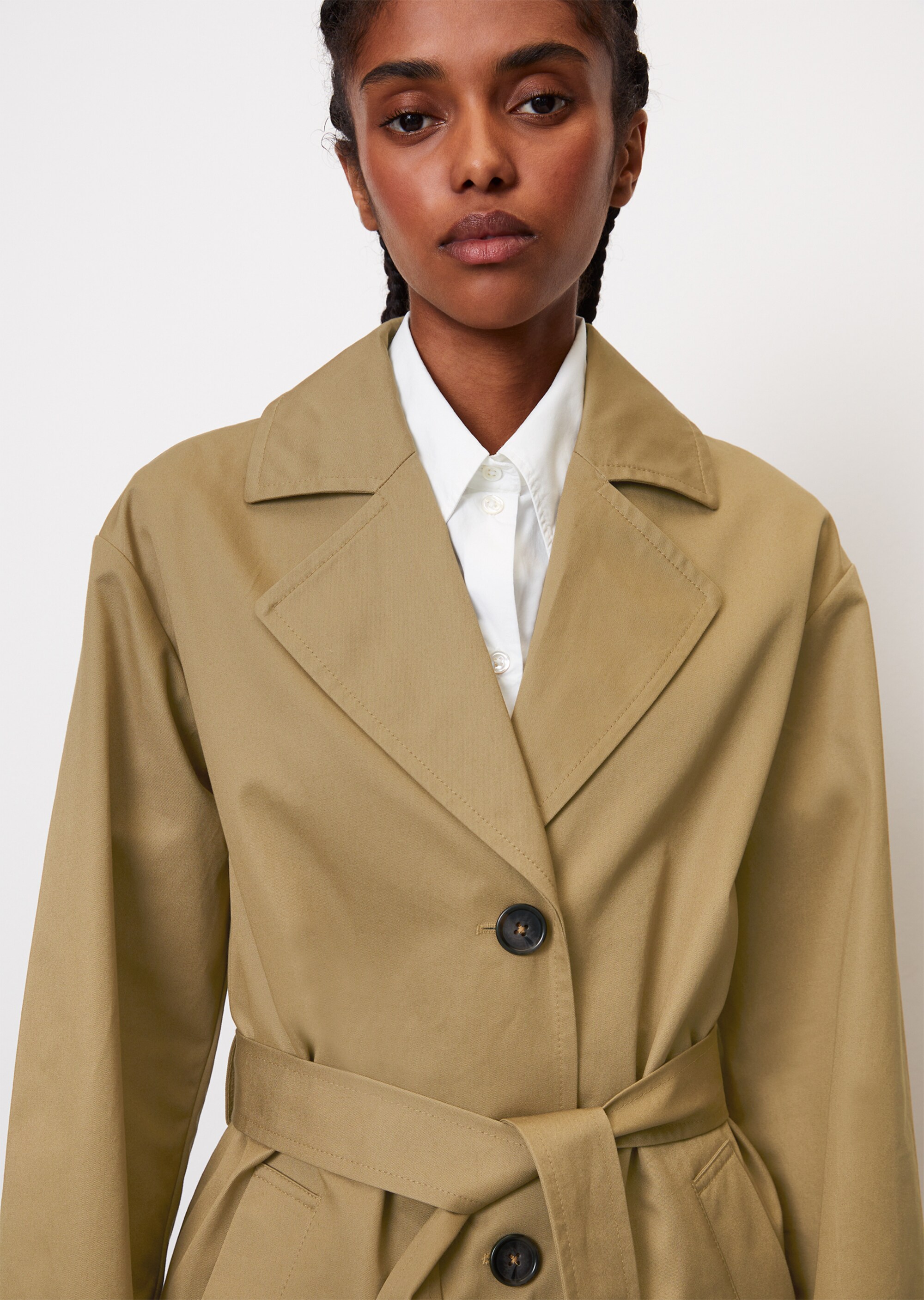Trenchcoat mit Gürtel regular mit wasserabweisender Oberfläche