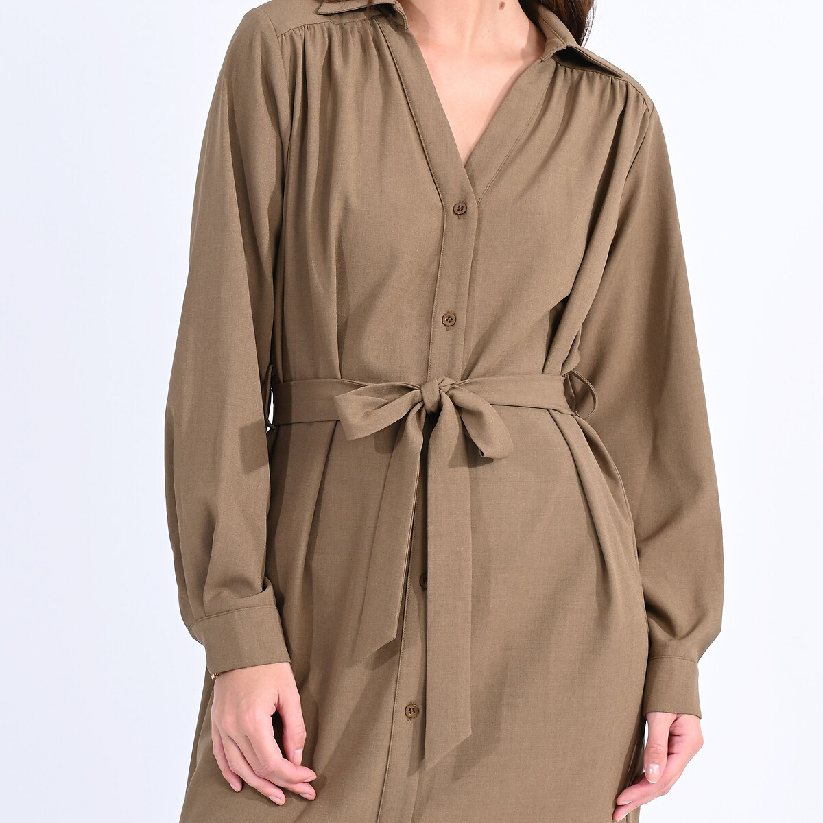MOLLY BRACKEN<br>Vestido camisa com cinto