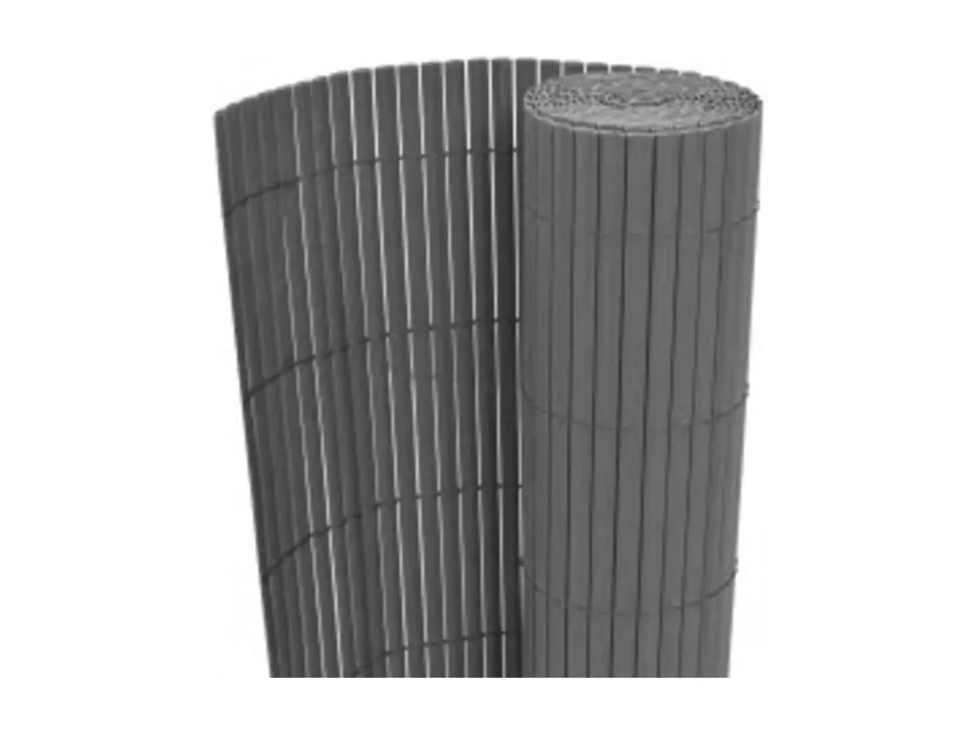 Cl?ture de jardin double face 110x400 cm Gris